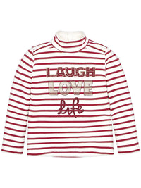 Camisola riscas lurex Framboesa  (Vermelho Escuro)  para Menina - Mayoral