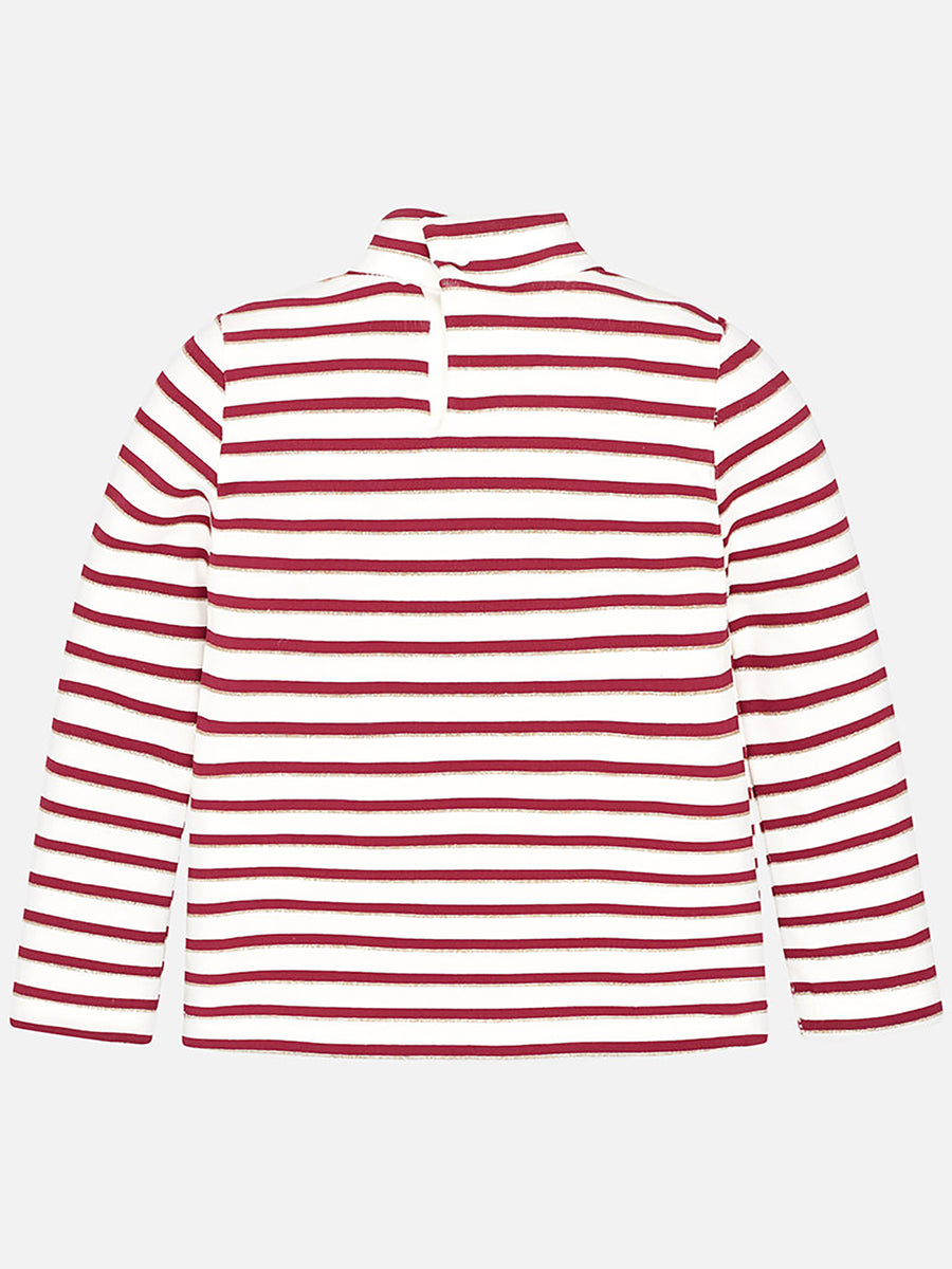 Camisola riscas lurex Framboesa  (Vermelho Escuro)  para Menina - Mayoral