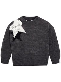 Jersey intarsia Chumbo vig (Cinza)  para Menina - Mayoral