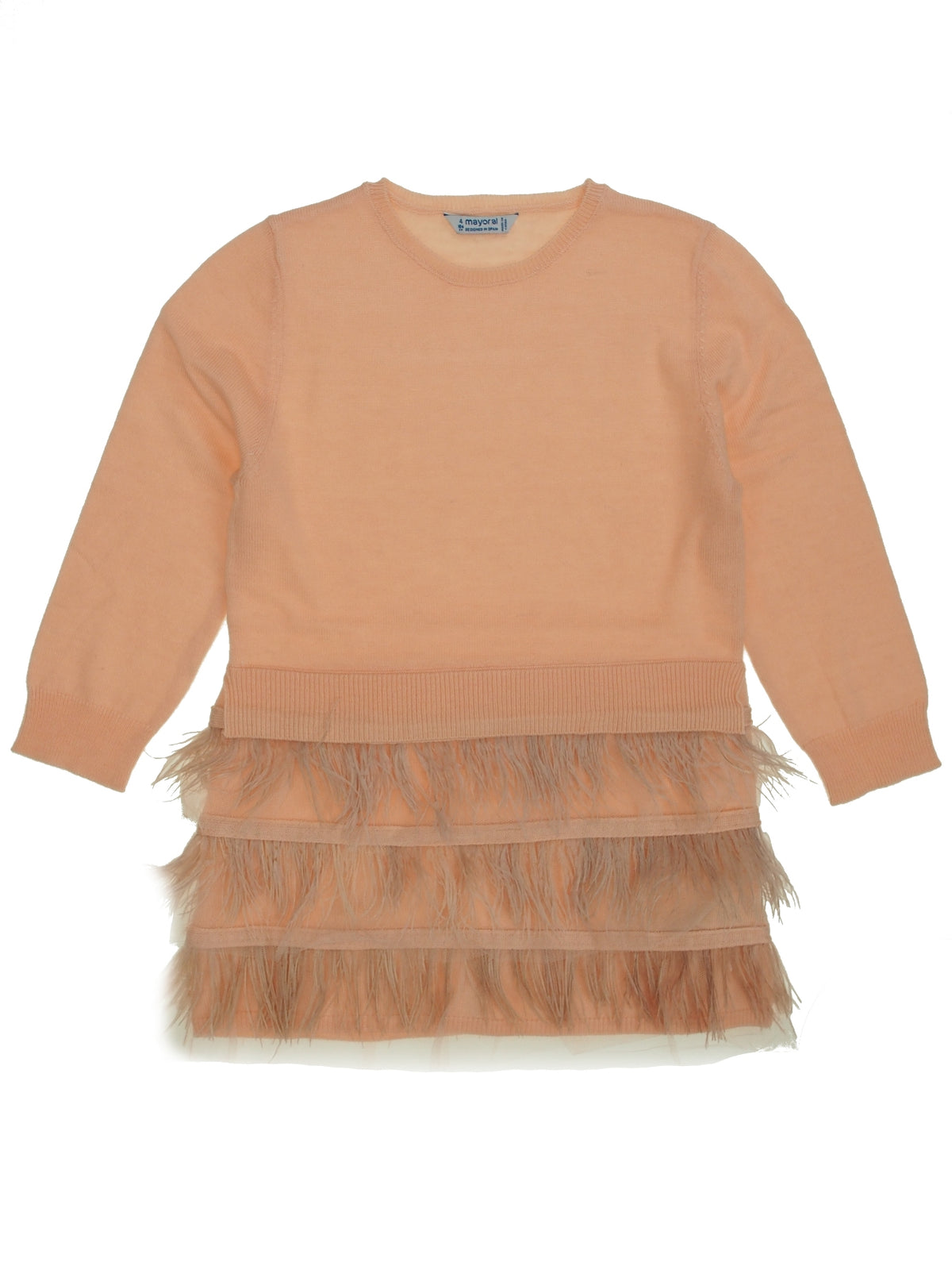 Vestido tricô penas Salmão     (Salmão)  para Menina - Mayoral