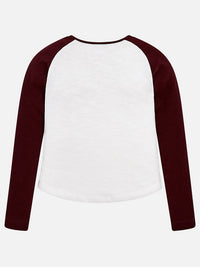 Camisola contrastes Sangria    (Bordeaux)  para Menina - Mayoral