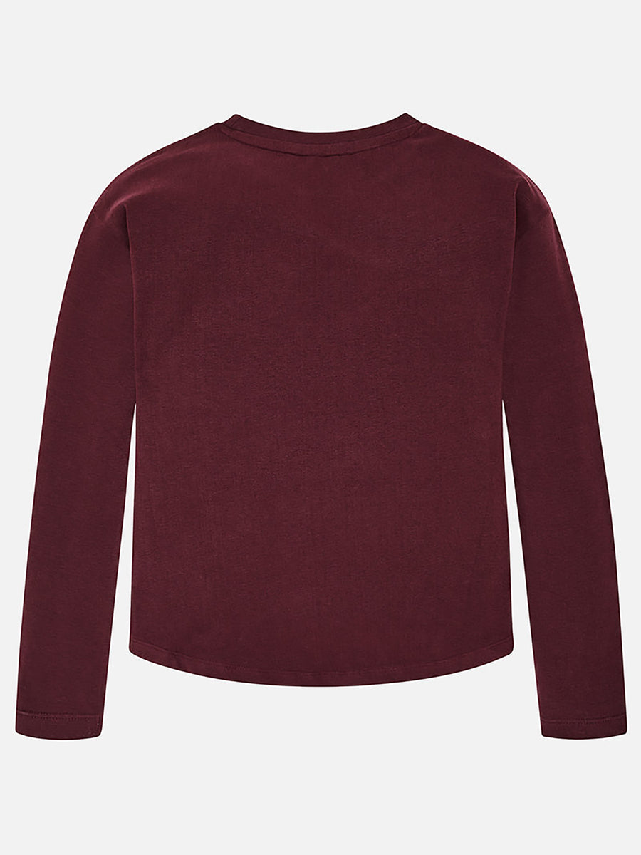 Camisola menina letras Sangria    (Bordeaux)  para Menina - Mayoral