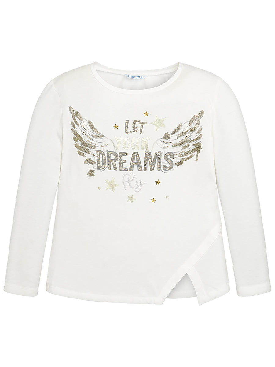 Camisola "alas" Crú        (Creme / Pérola)  para Menina - Mayoral