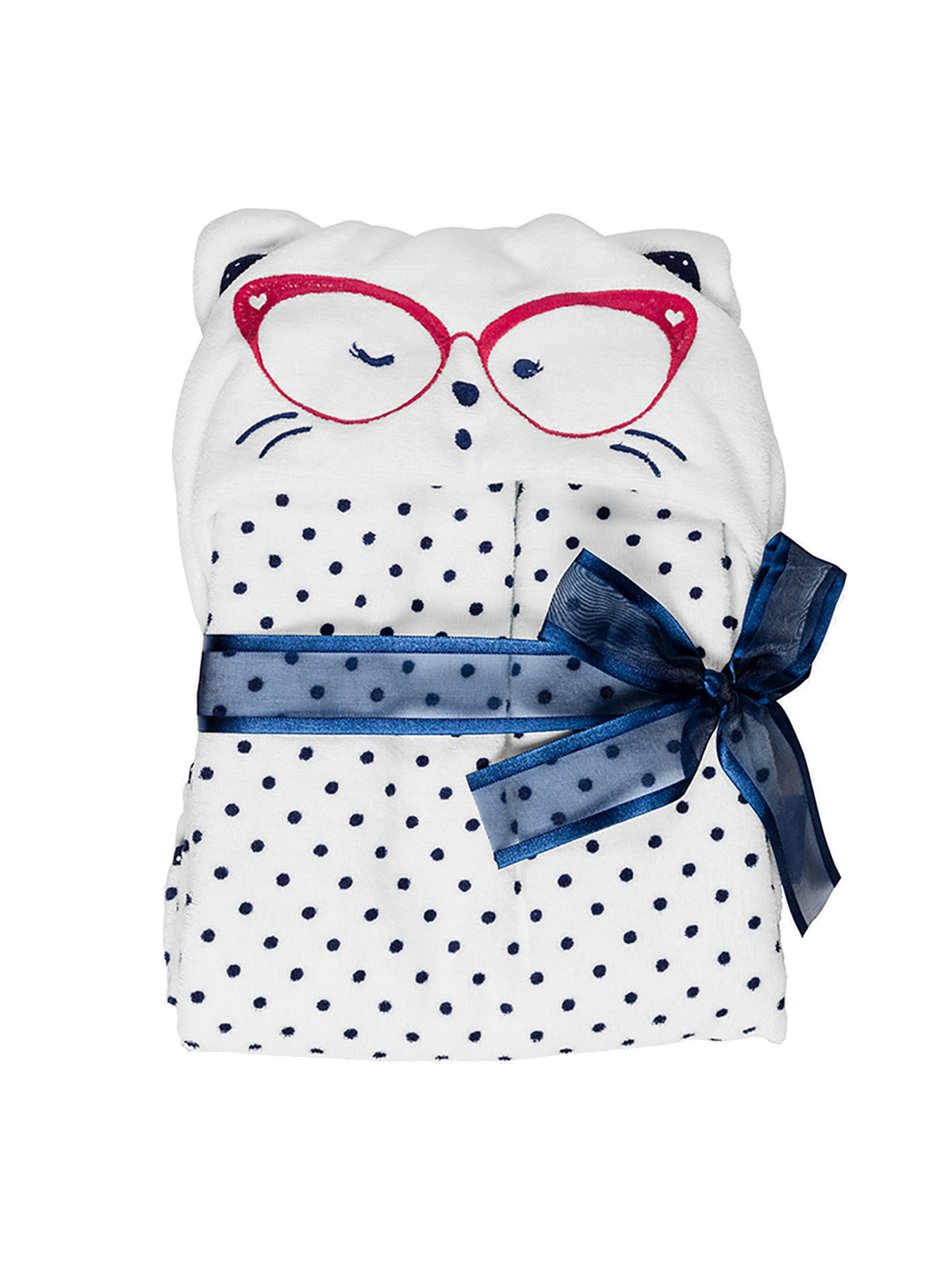 Toalha animalito Navy topos (Marinho)  para Bebé Menina - Mayoral