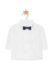 Camisa m/comp. e laço Nata       (Creme / Pérola)  para Bebé Menino - Mayoral