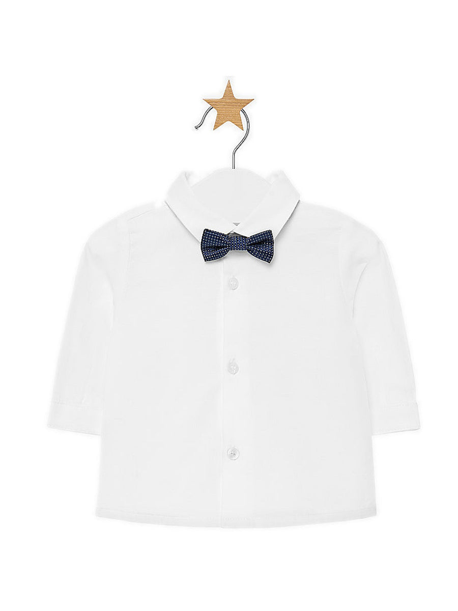 Camisa m/comp. e laço Nata       (Creme / Pérola)  para Bebé Menino - Mayoral