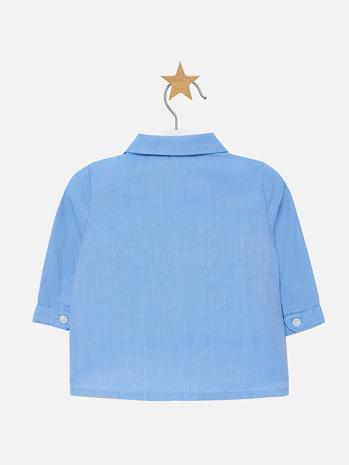 Camisa m/comp. e laço Celeste    (Celeste)  para Bebé Menino - Mayoral