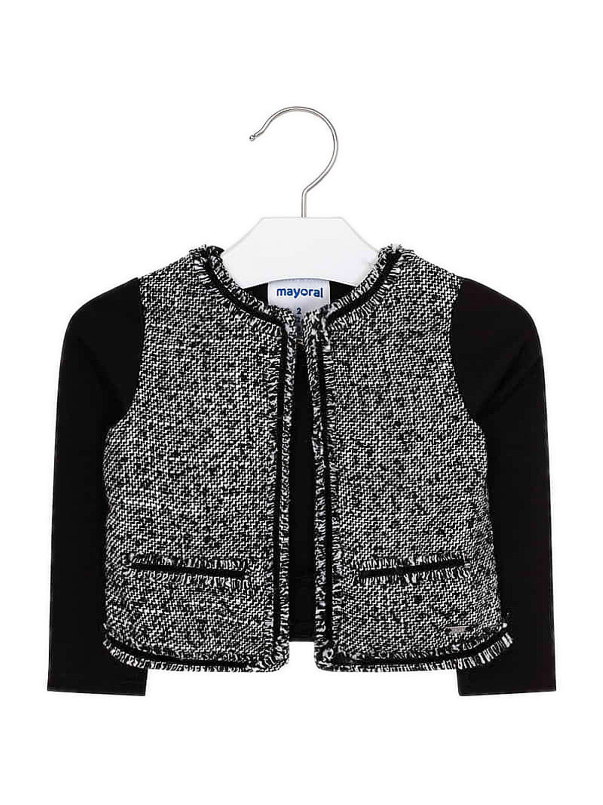 Jaqueta combinada Preto      (Preto)  para Menina - Mayoral