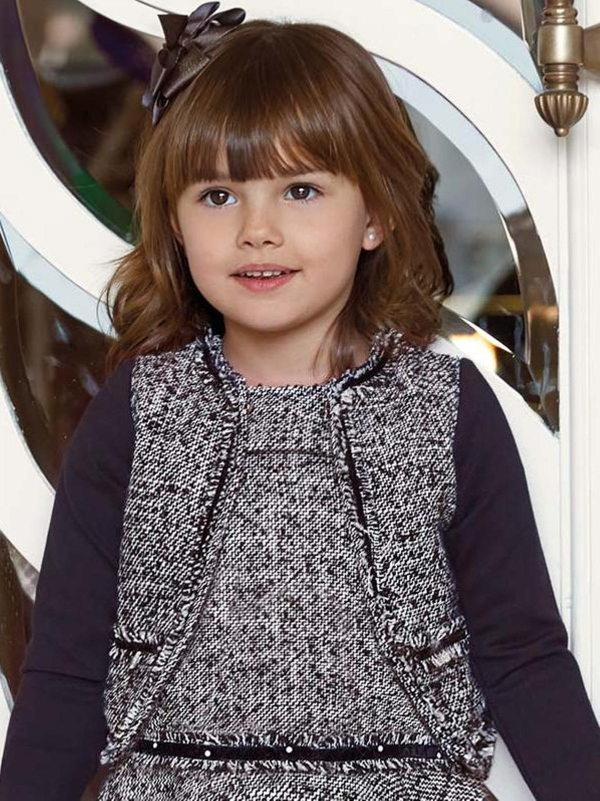 Jaqueta combinada Preto      (Preto)  para Menina - Mayoral