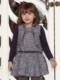 Vestido cinta pérolas Preto      (Preto)  para Menina - Mayoral