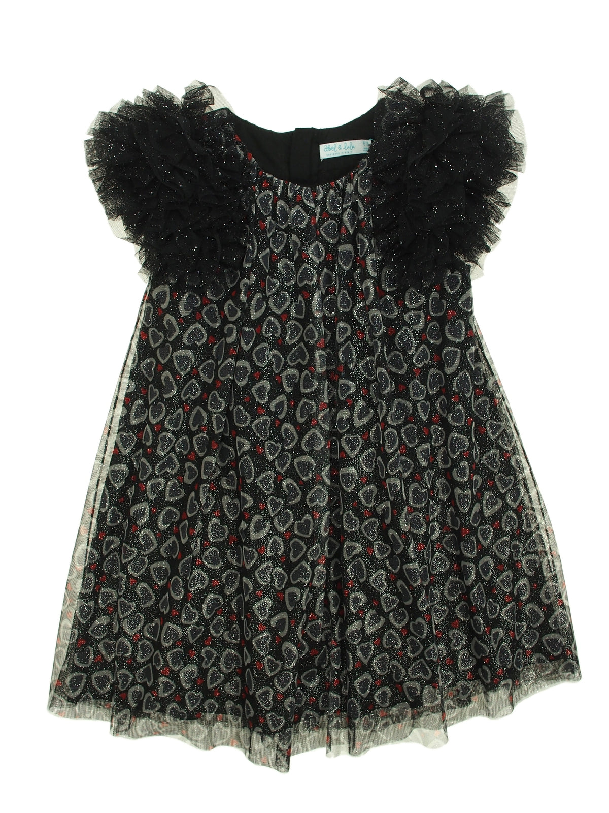 Vestido tule fantasia estamp. Preto      (Preto)  para Menina - Abel & Lula
