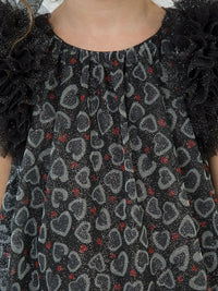 Vestido tule fantasia estamp. Preto      (Preto)  para Menina - Abel & Lula