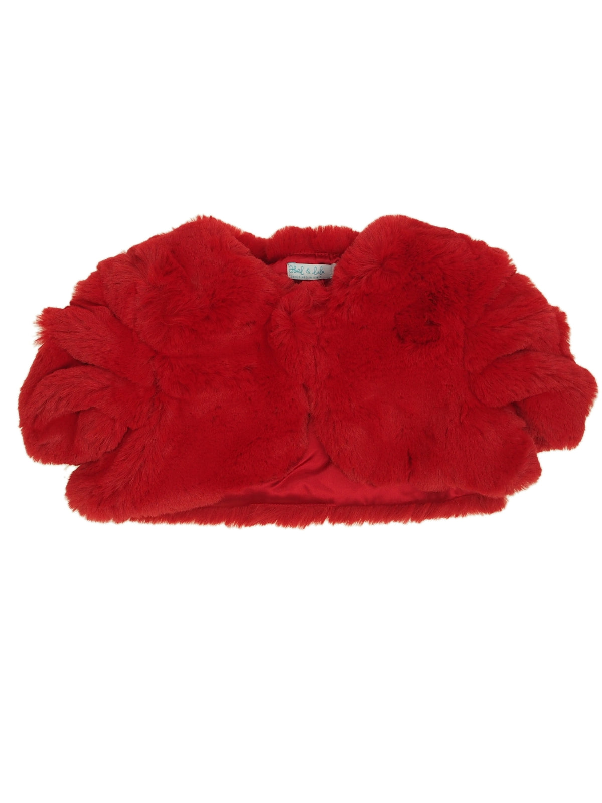 Bolero de pelo                Vermelho   (Vermelho)  para Menina - Abel & Lula