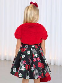Bolero de pelo                Vermelho   (Vermelho)  para Menina - Abel & Lula