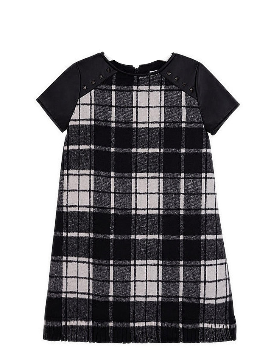 Vestido xadrez combinado Preto      (Preto)  para Menina - Mayoral