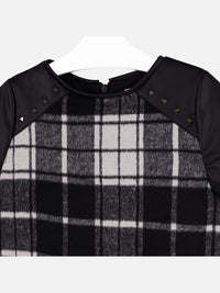 Vestido xadrez combinado Preto      (Preto)  para Menina - Mayoral