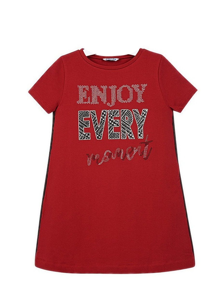 Vestido letras aplicação Vermelho   (Vermelho)  para Menina - Mayoral