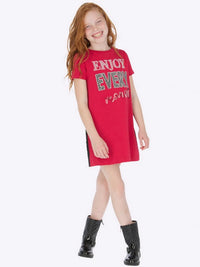 Vestido letras aplicação Vermelho   (Vermelho)  para Menina - Mayoral