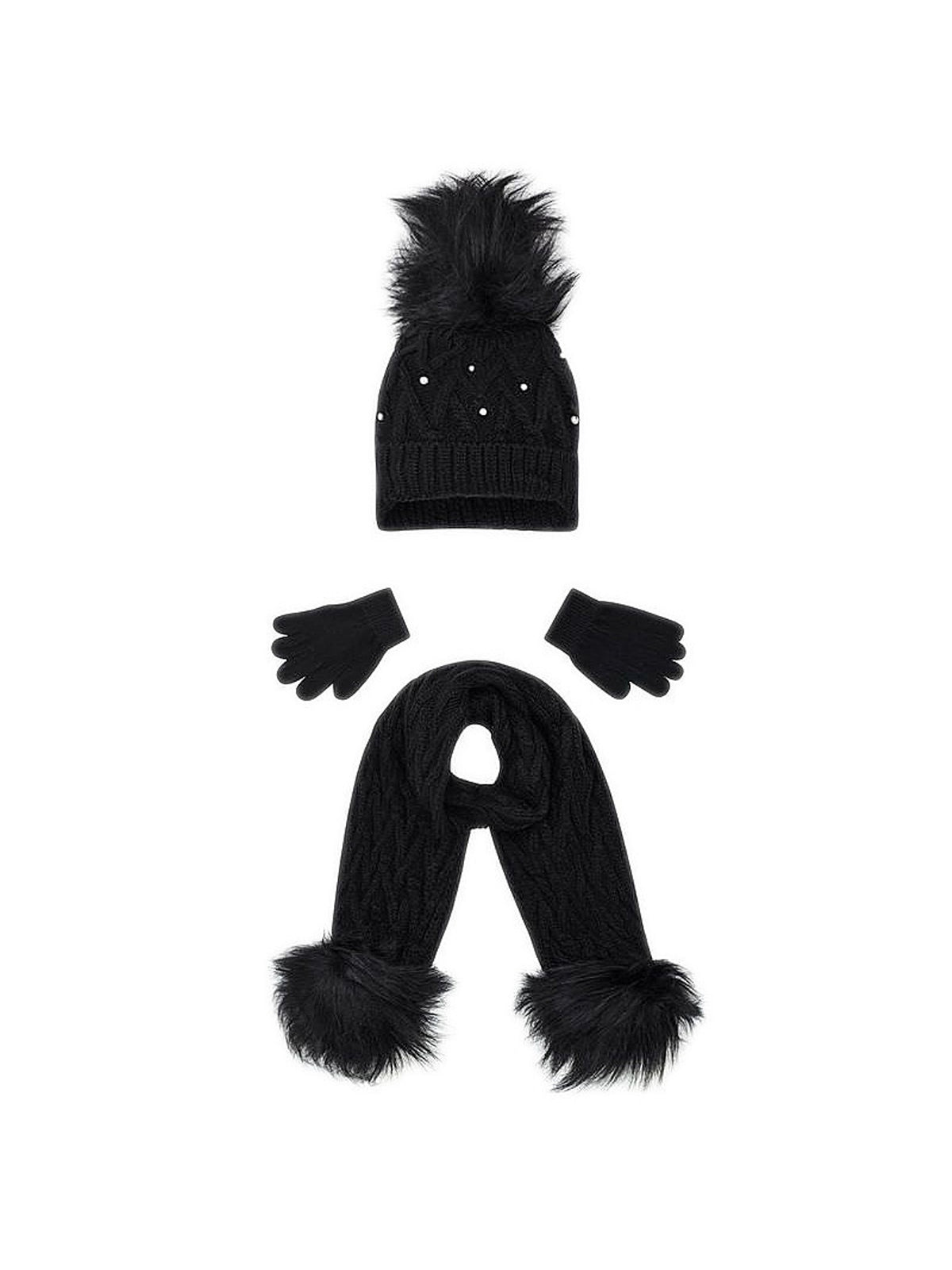 Conj. gorro cachecol oitos Preto      (Preto)  para Menina - Mayoral