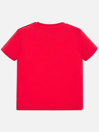 T-shirt aplicação sapatilha Hibisco    (Vermelho)  para Bebé Menino - Mayoral