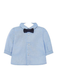 Camisa m/comp. e laço Celeste    (Celeste)  para Bebé Menino - Mayoral