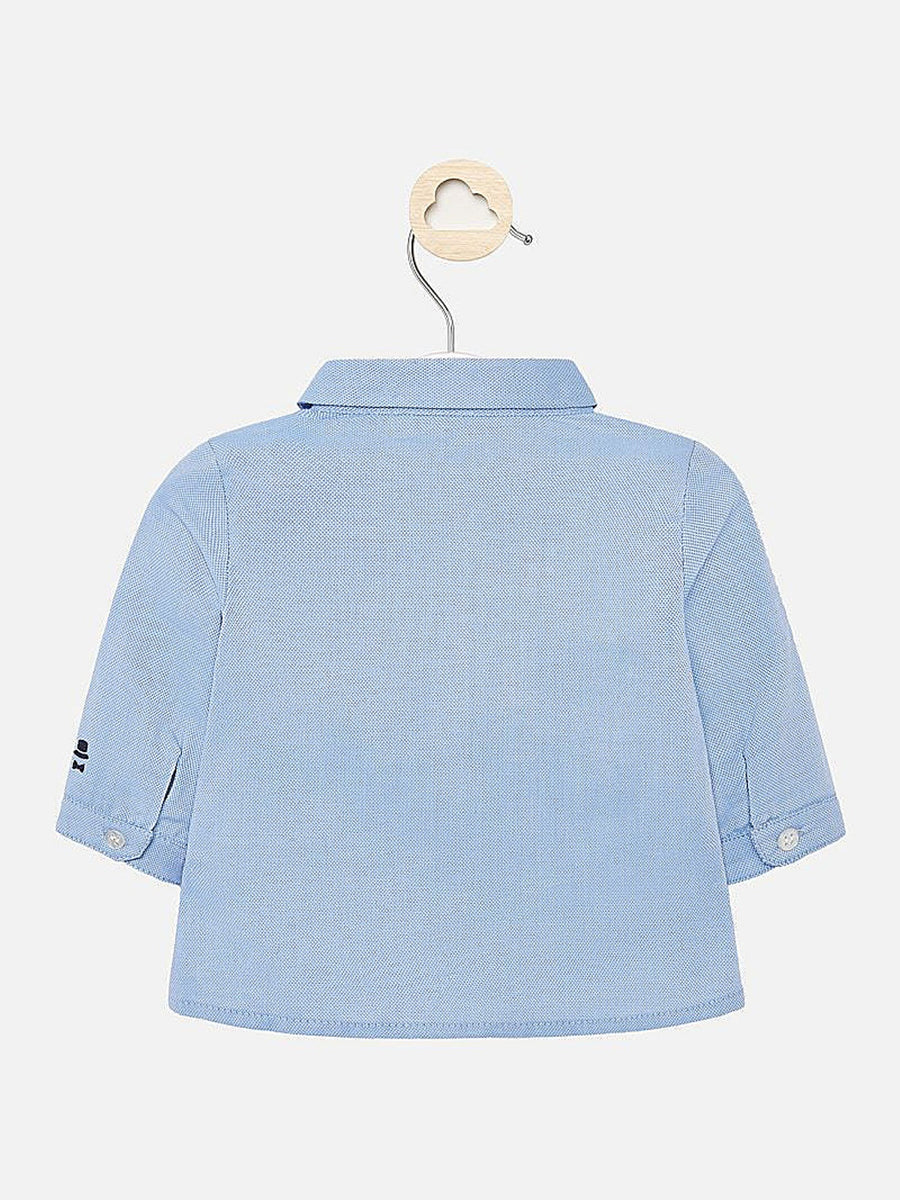 Camisa m/comp. e laço Celeste    (Celeste)  para Bebé Menino - Mayoral