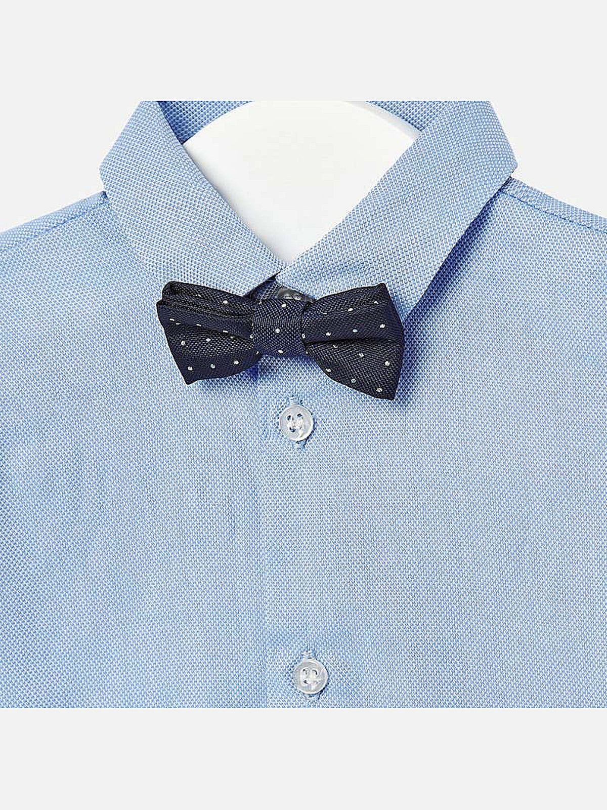 Camisa m/comp. e laço Celeste    (Celeste)  para Bebé Menino - Mayoral