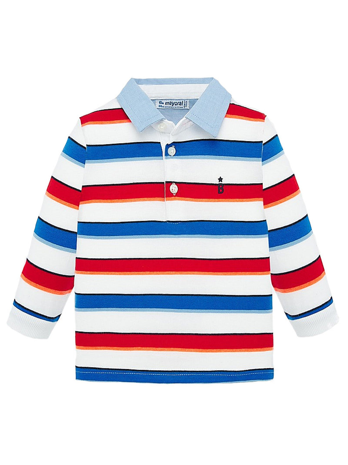Polo m/comp. riscas Hibisco    (Vermelho)  para Bebé Menino - Mayoral