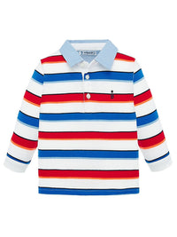 Polo m/comp. riscas Hibisco    (Vermelho)  para Bebé Menino - Mayoral