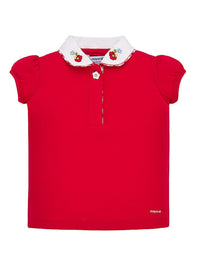 Polo m/curta gola bordada Vermelho   (Vermelho)  para Bebé Menina - Mayoral
