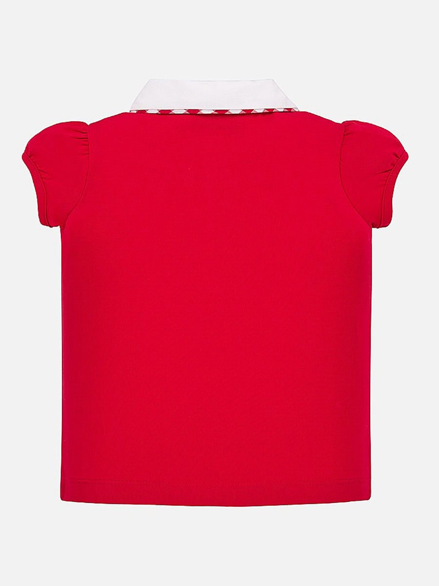Polo m/curta gola bordada Vermelho   (Vermelho)  para Bebé Menina - Mayoral