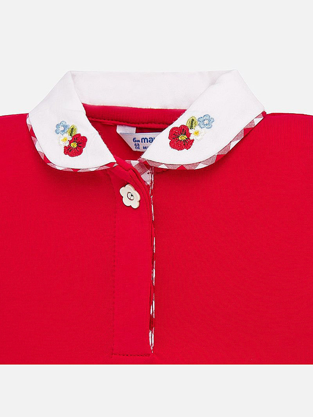 Polo m/curta gola bordada Vermelho   (Vermelho)  para Bebé Menina - Mayoral