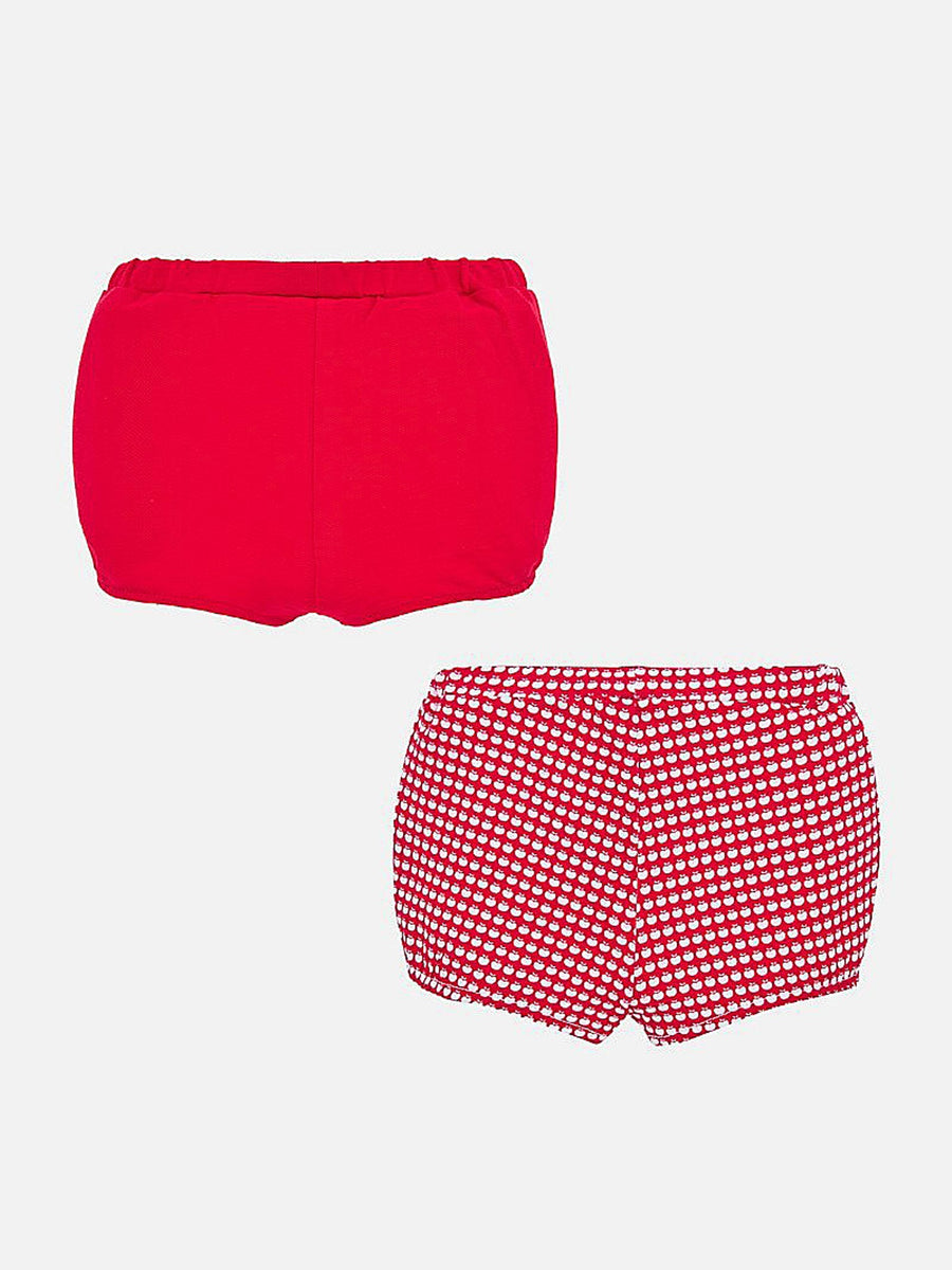 Pack 2 shorts Vermelho   (Vermelho)  para Bebé Menina - Mayoral