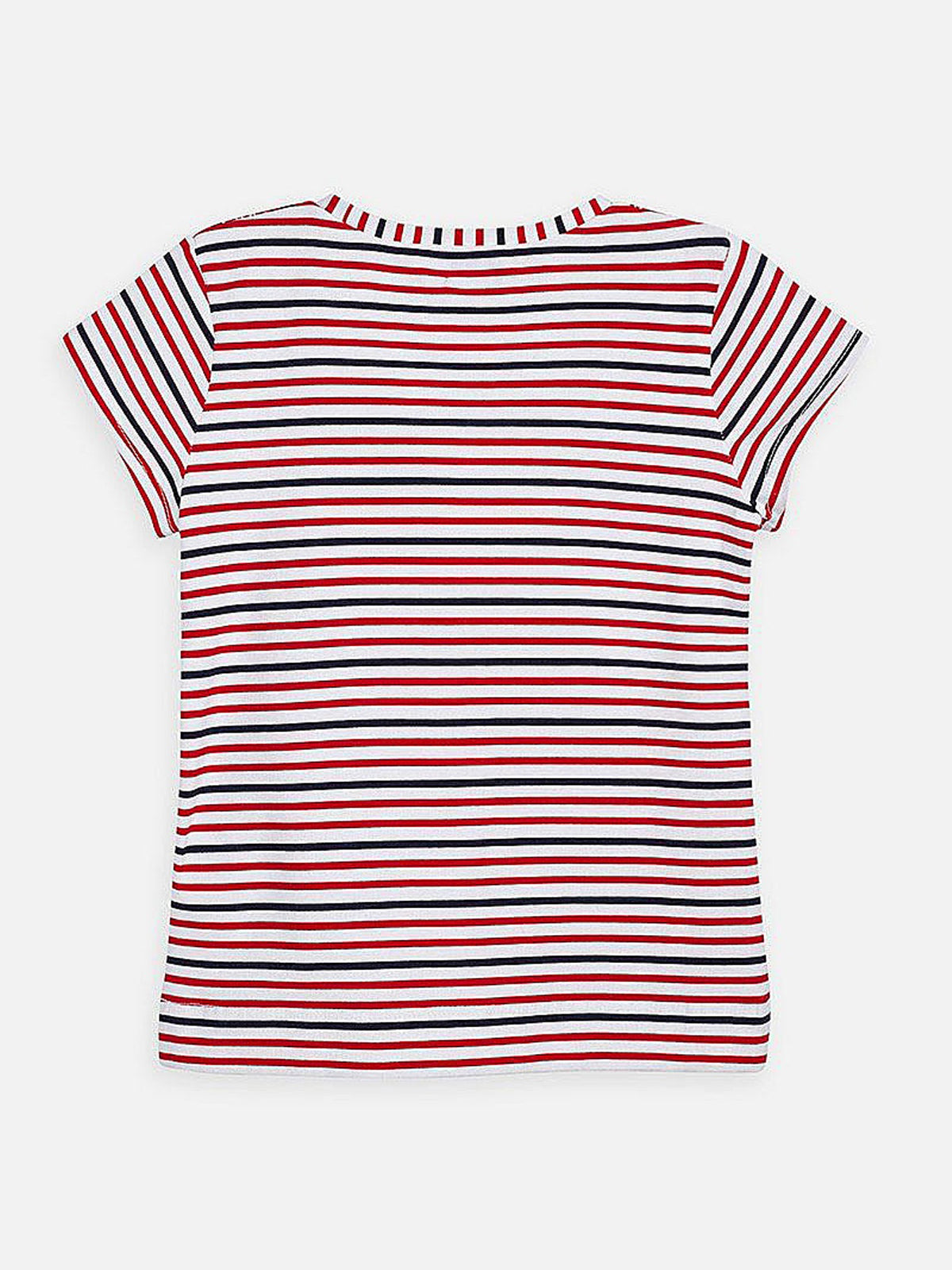 T-shirt riscas lenço Vermelho   (Vermelho)  para Menina - Mayoral