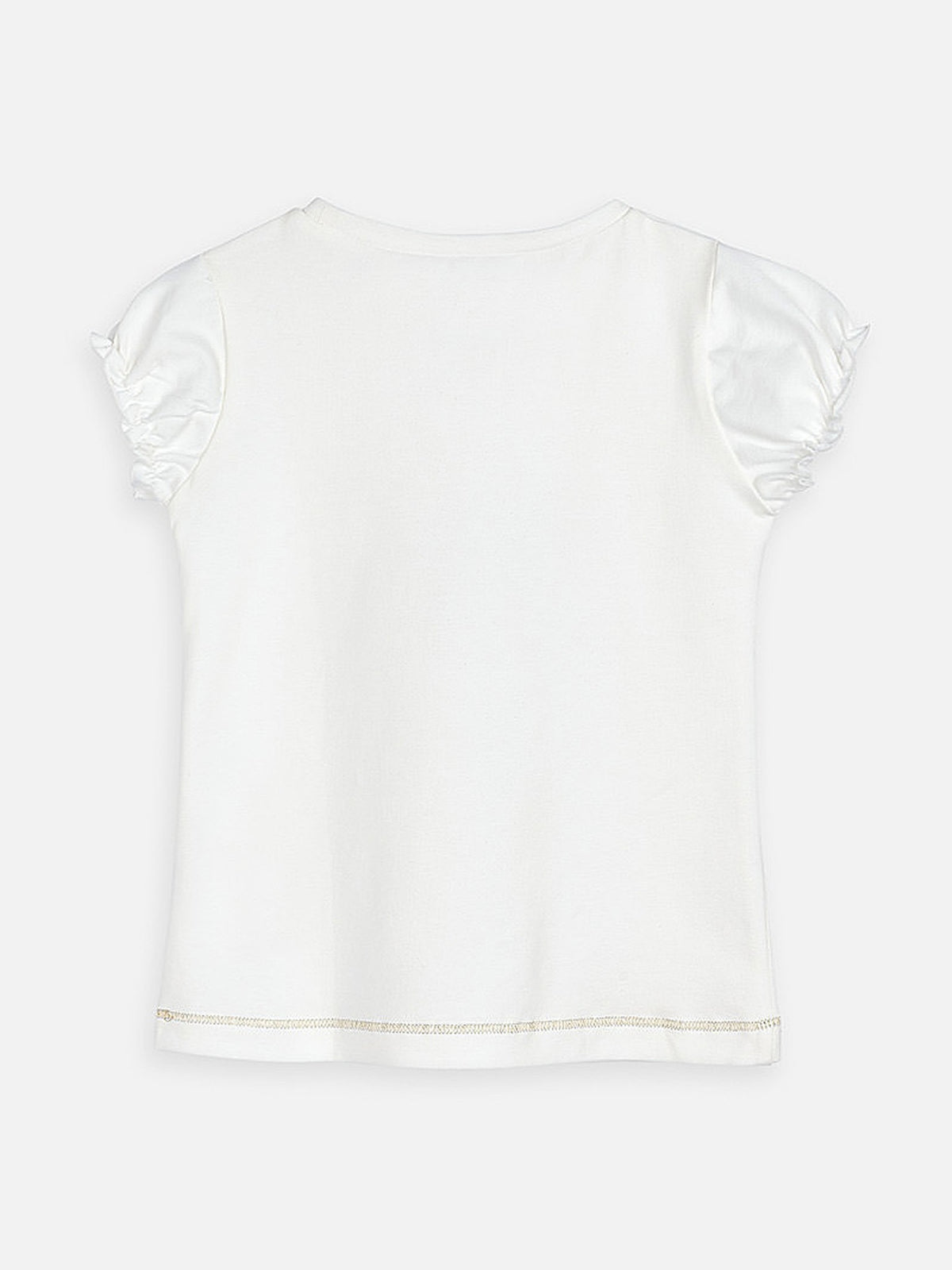Camiseta m/curta boneca Crú        (Creme / Pérola)  para Menina - Mayoral