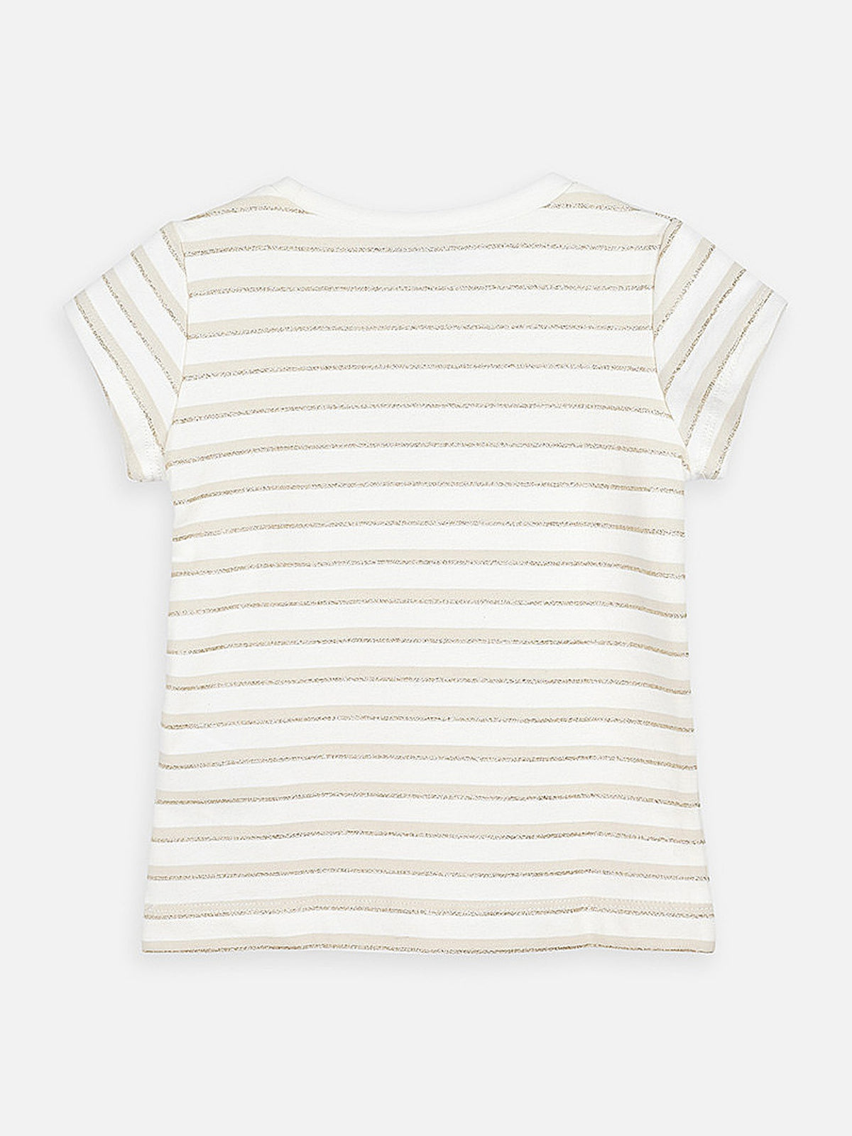 T-shirt riscas glitter Areia      (Bege)  para Menina - Mayoral