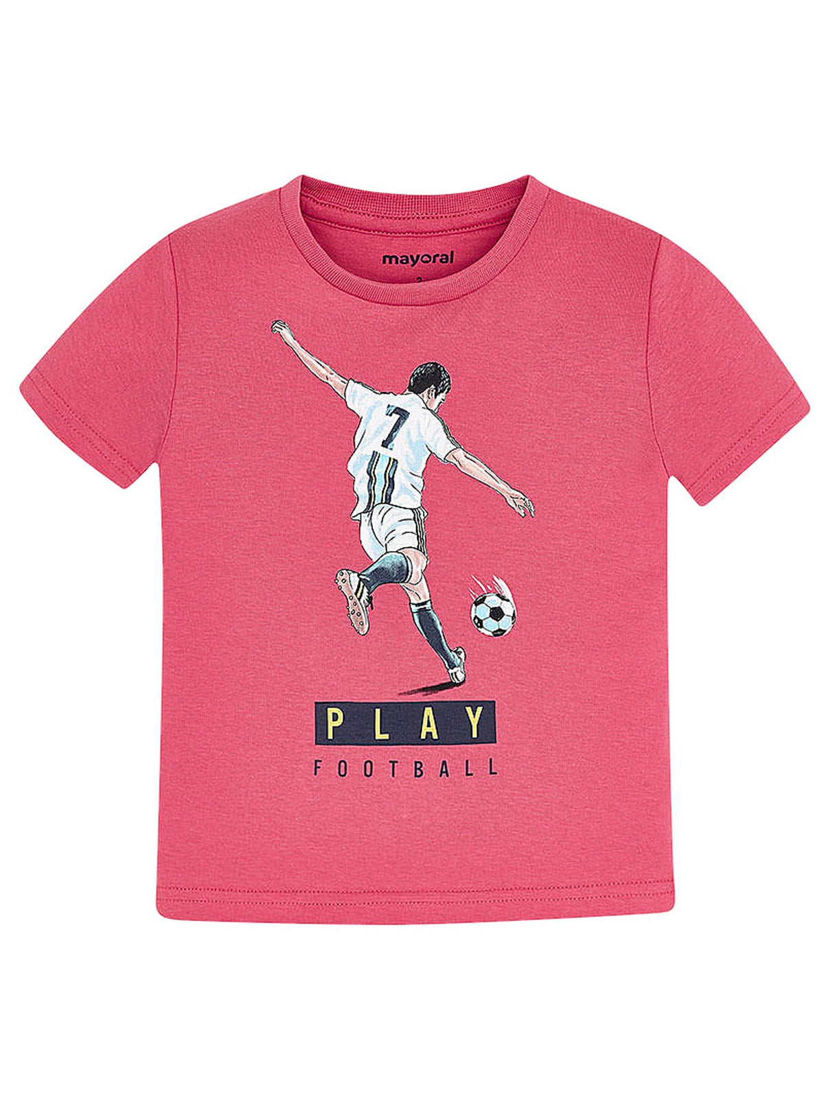 T´shirt "play" Coral      (Rosa Velho)  para Menino - Mayoral