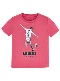 T´shirt "play" Coral      (Rosa Velho)  para Menino - Mayoral