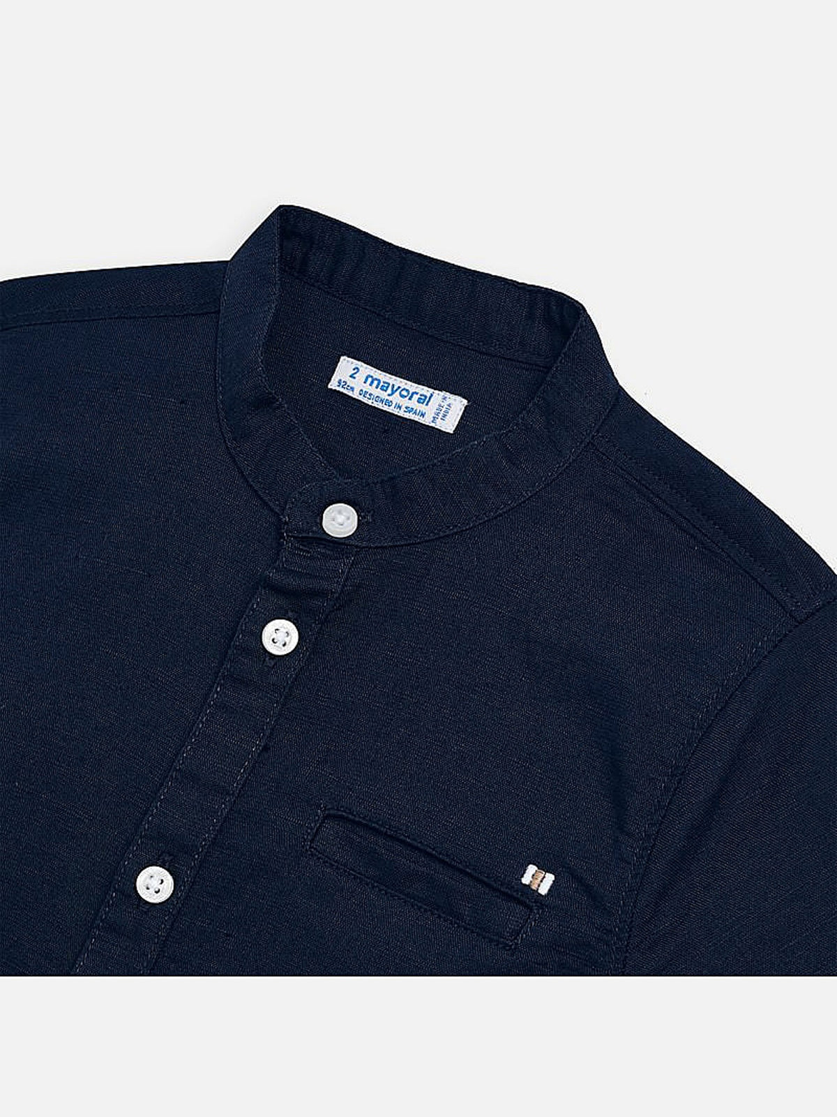 Camisa m/curta linho mao Oceano     (Marinho)  para Menino - Mayoral