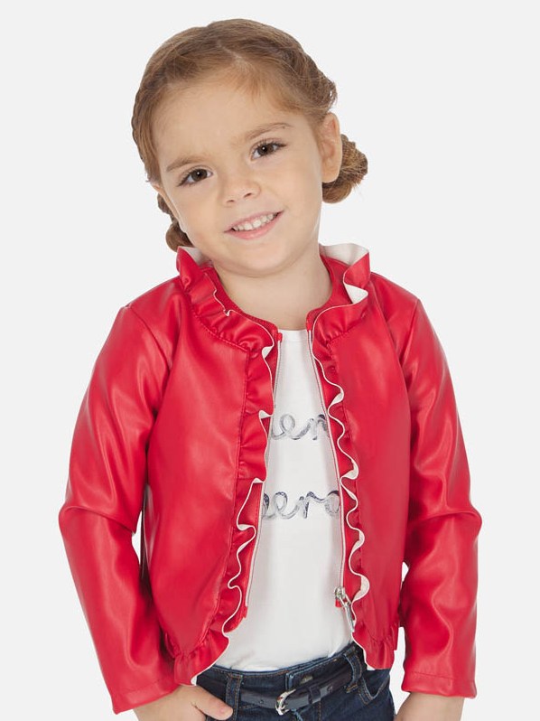 Jaqueta folhos Vermelho   (Vermelho)  para Menina - Mayoral