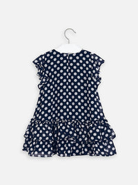 Vestido folhos Marinho    (Marinho)  para Menina - Mayoral