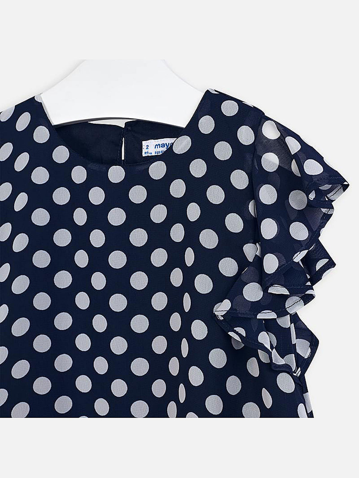 Vestido folhos Marinho    (Marinho)  para Menina - Mayoral