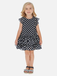 Vestido folhos Marinho    (Marinho)  para Menina - Mayoral