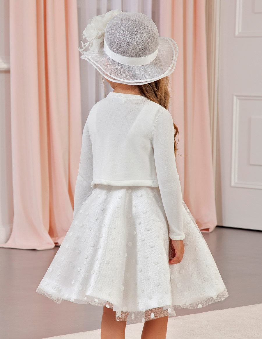 Casaco tricô Branco     (Branco)  para Menina - Abel & Lula