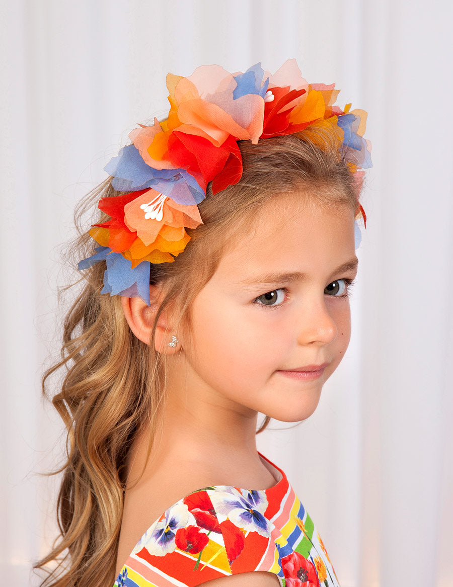 Adorno de cabelo flores combi Vermelho   (Vermelho)  para Menina - Abel & Lula