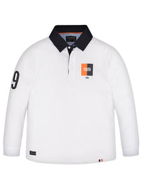 Polo m/comp. combinado oxford Branco     (Branco)  para Menino - Mayoral
