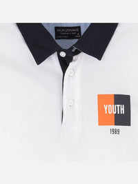 Polo m/comp. combinado oxford Branco     (Branco)  para Menino - Mayoral