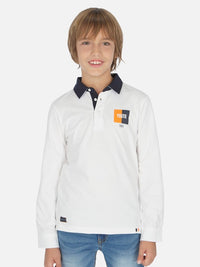 Polo m/comp. combinado oxford Branco     (Branco)  para Menino - Mayoral