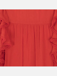Túnica bambula Diospiro   (Vermelho)  para Menina - Mayoral