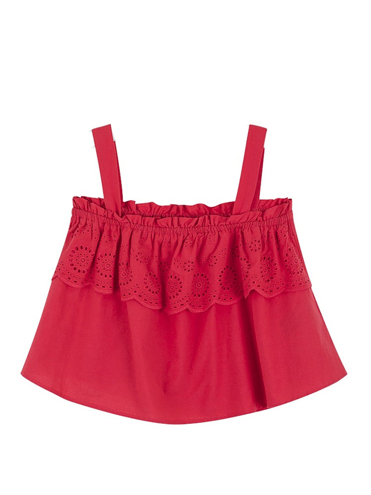 Túnica popelin bordada Melancia   (Rosa Choque)  para Menina - Mayoral